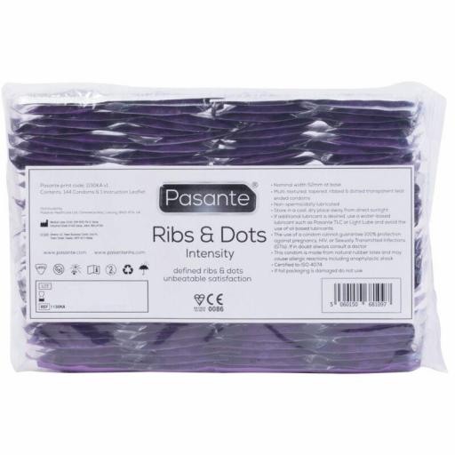 PASANTE - RIBS & DOTS PRESERVATIVOS INTENSITY 144 UNIDADES [0]