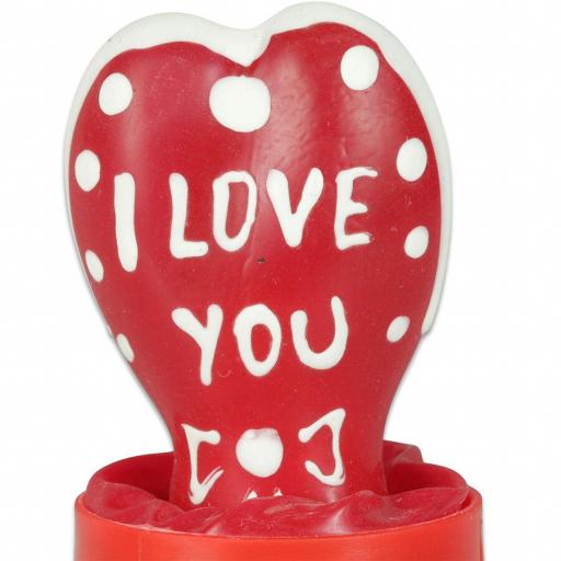 CONDOMERIE - PRESERVATIVO DECORATIVO PINTADO A MANO CORAZÃN - TE AMO MODELO 2