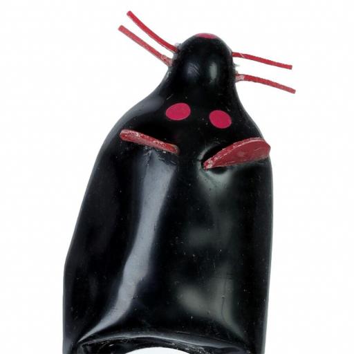 CONDOMERIE - PRESERVATIVO DECORATIVO PINTADO A MANO RATÃN NEGRO XL