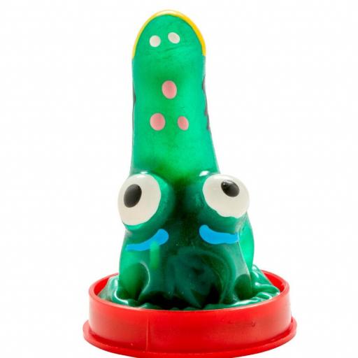 CONDOMERIE - PRESERVATIVO DECORATIVO PINTADO A MANO COCODRILO MODELO 1 [2]