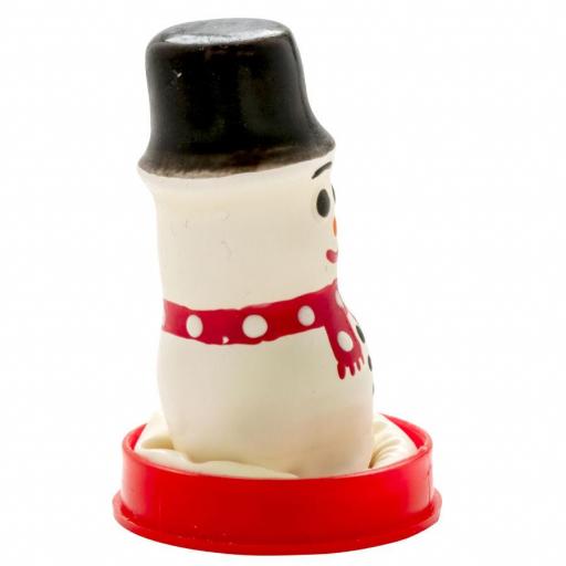 CONDOMERIE - PRESERVATIVO DECORATIVO PINTADO A MANO MUÃECO DE NIEVE [1]