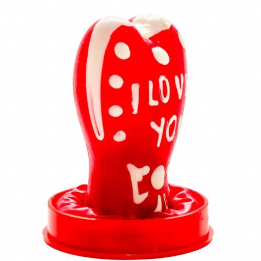 CONDOMERIE - PRESERVATIVO DECORATIVO PINTADO A MANO CORAZÃN - TE AMO MODELO 1 [3]