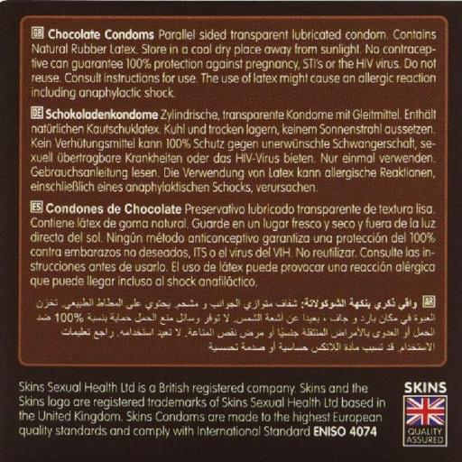 SKINS - PRESERVATIVOS PREMIUM SABOR CHOCOLATE PACK 4 [3]