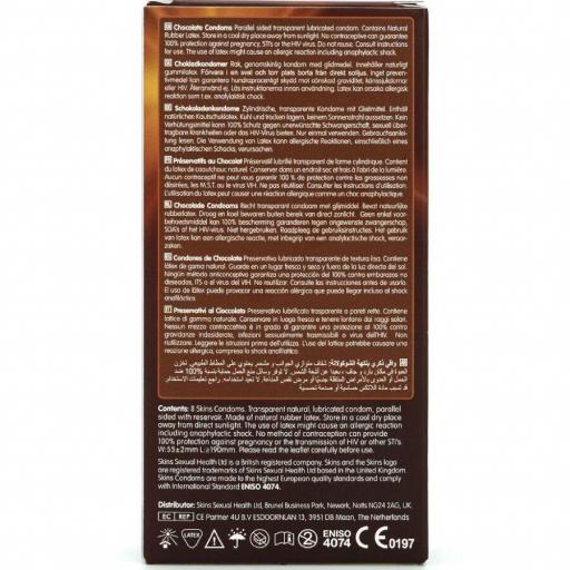 SKINS - PRESERVATIVOS PREMIUM SABOR CHOCOLATE PACK 8 [3]