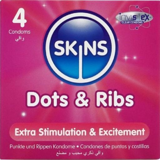 SKINS - DOTS & RIBS PRESERVATIVOS PREMIUM PACK 4 [0]