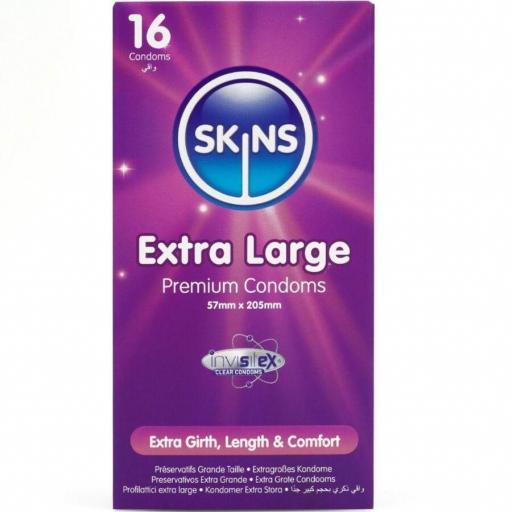 SKINS - TAMAÃO XL PRESERVATIVOS PREMIUM PACK 16