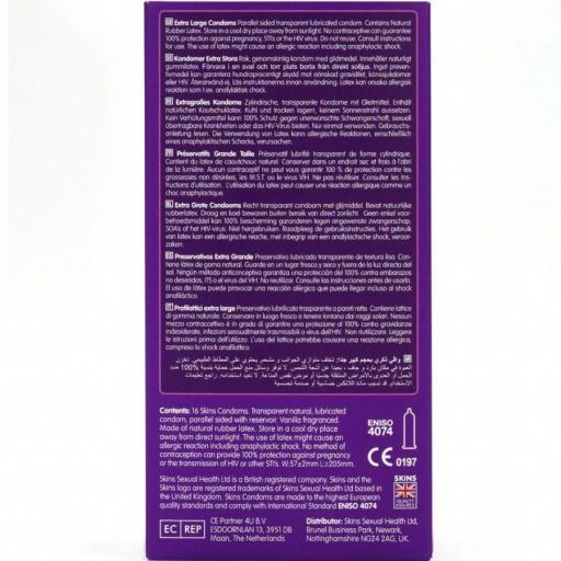 SKINS - TAMAÃO XL PRESERVATIVOS PREMIUM PACK 16 [3]