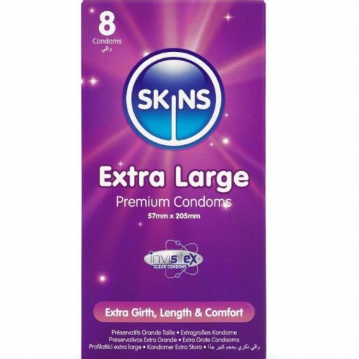SKINS - TAMAÃO XL PRESERVATIVOS PREMIUM PACK 8 [0]
