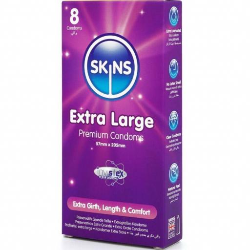 SKINS - TAMAÃO XL PRESERVATIVOS PREMIUM PACK 8 [1]