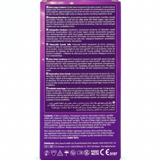 SKINS - TAMAÃO XL PRESERVATIVOS PREMIUM PACK 8 [3]