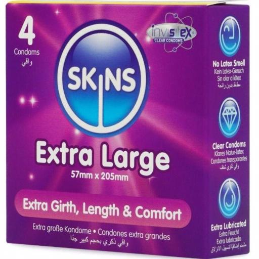 SKINS - TAMAÃO XL PRESERVATIVOS PREMIUM PACK 4 [1]
