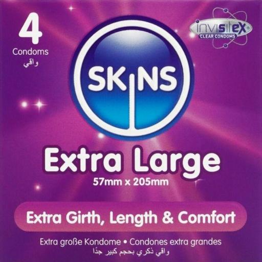 SKINS - TAMAÃO XL PRESERVATIVOS PREMIUM PACK 4