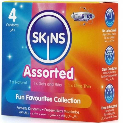 SKINS - SURTIDO PRESERVATIVOS PREMIUM PACK 4 [1]