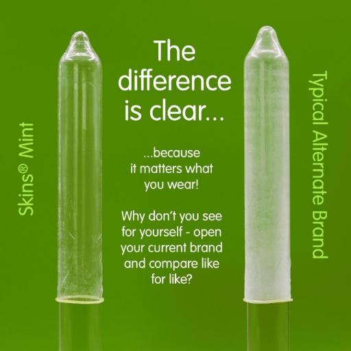 SKINS - PRESERVATIVOS PREMIUM SABOR MENTA PACK 8 [2]