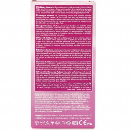 SKINS - PRESERVATIVOS PREMIUM SABOR CHICLE PACK 8 [3]