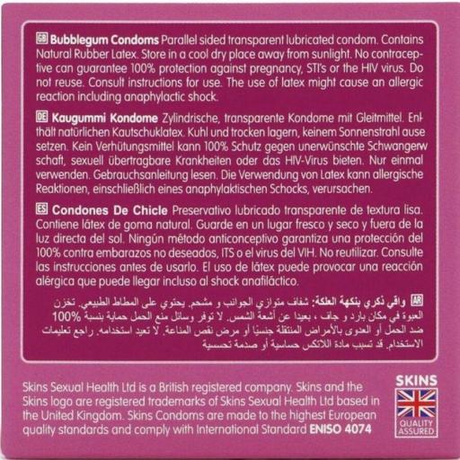 SKINS - PRESERVATIVOS PREMIUM SABOR CHICLE PACK 4 [3]