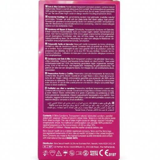 SKINS - DOTS & RIBS PRESERVATIVOS PREMIUM PACK 8 [3]