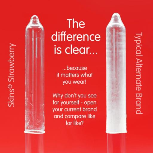 SKINS - PRESERVATIVOS PREMIUM SABOR FRESA PACK 8 [2]