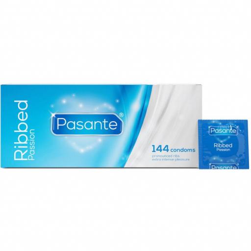 PASANTE - RIBBED PASSION PRESERVATIVOS CAJA 144 UNIDADES [1]