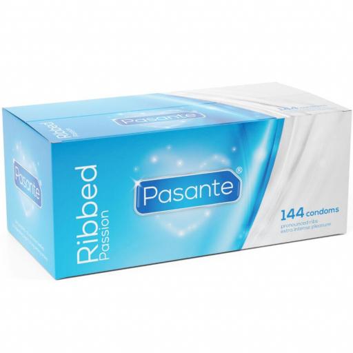 PASANTE - RIBBED PASSION PRESERVATIVOS CAJA 144 UNIDADES [0]