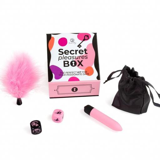 SECRET PLAY - CAJA DE PLACERES PARA PAREJAS DADOS + BALA VIBRADORA + PLUMERO [1]