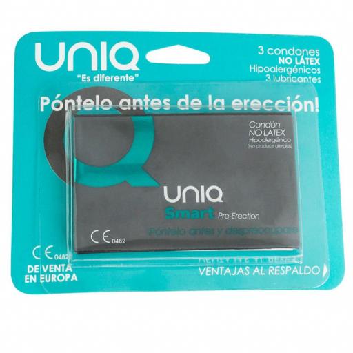 UNIQ - SMART PRESERVATIVOS PRE-ERECCIÓN SIN LATEX 3 UNIDADES [2]