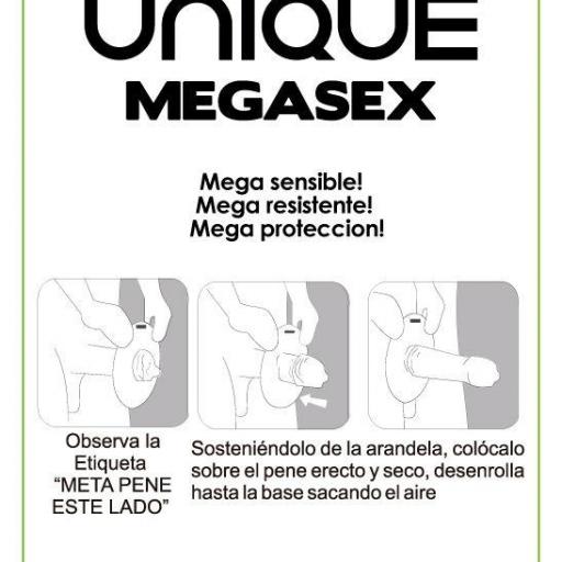 UNIQ MEGASEX PRESERVATIVOS SENSITIVOS CON LIGUERO SIN LATEX 3 UNIDADES [1]