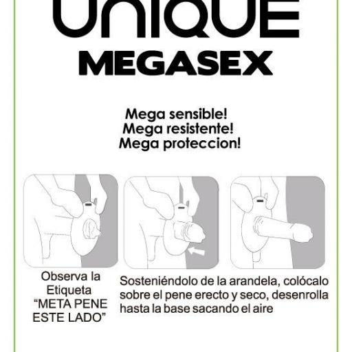 UNIQ - MEGASEX PRESERVATIVOS SENSITIVOS CON LIGUERO SIN LATEX 3 UNIDADES [1]
