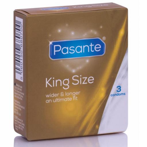 PASANTE - PRESERVATIVOS KING MS LARGOS Y ANCHOS 3 UNIDADES [0]
