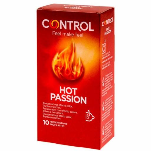 CONTROL - HOT PASSION PRESERVATIVOS EFECTO CALOR 10 UNIDADES [0]