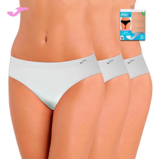 Braga bikini mujer sin costuras microfibra pack x3 Joma [3]