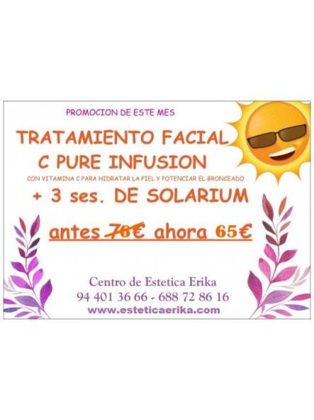Promoción Trat. facial Vitamina C + Solarium