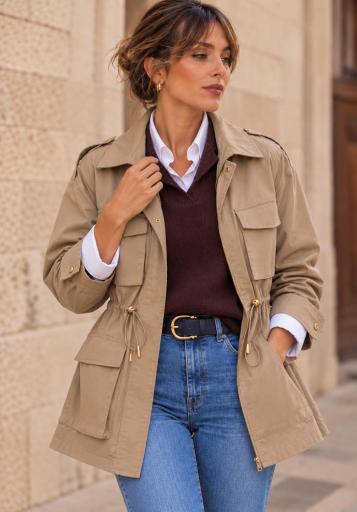 Gabardina Beige