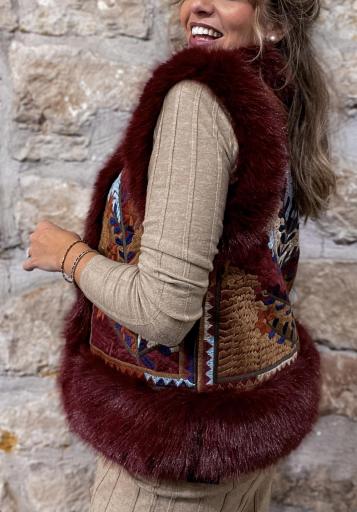 Chaleco Pelo Burdeos [3]