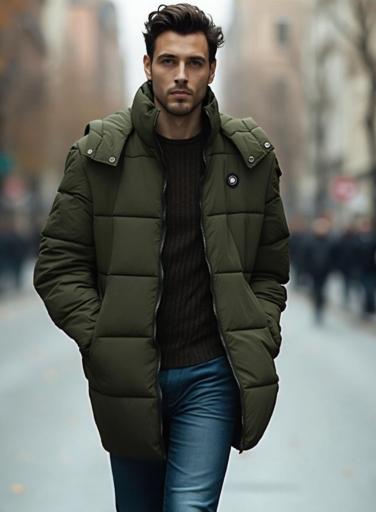 Abrigo Acolchado Urban Button