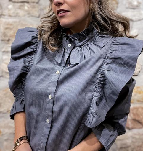 Blusa Volantes Gris [1]