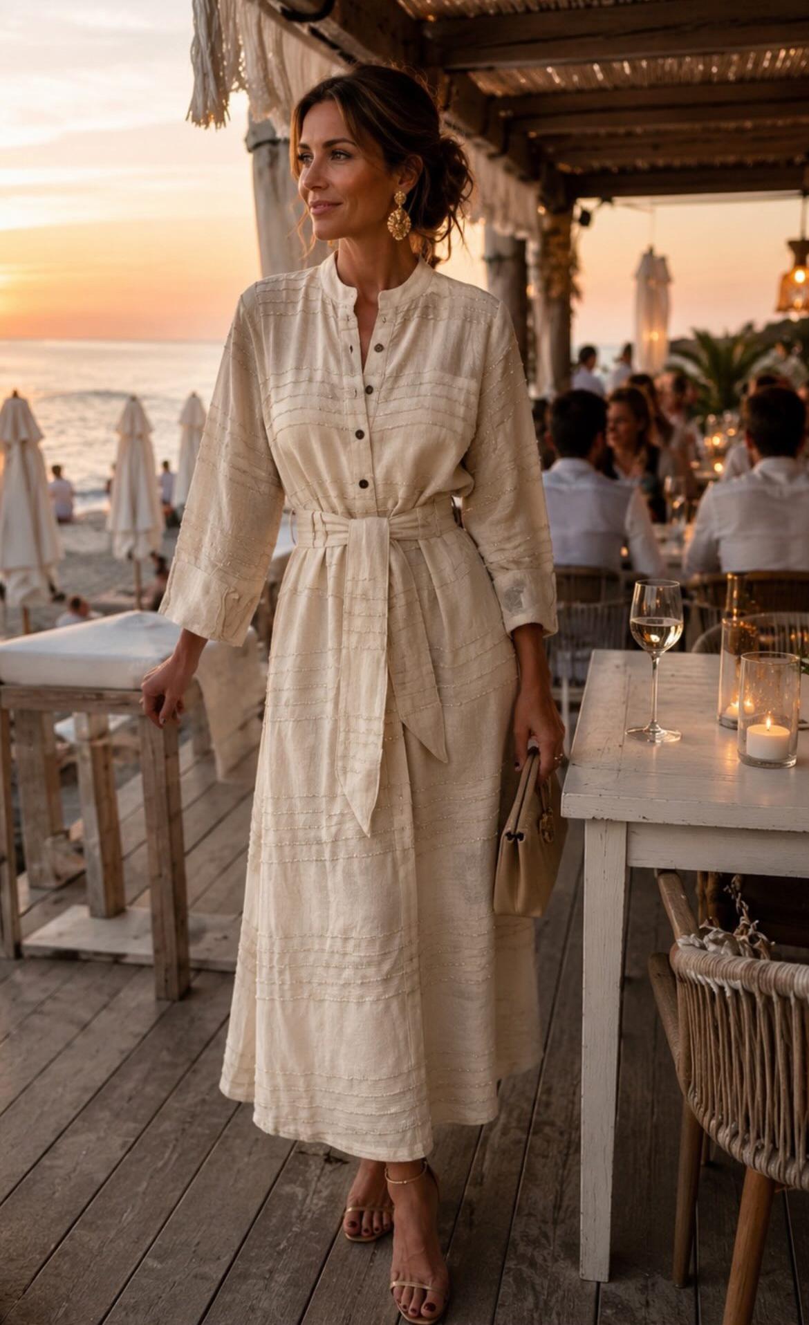 Vestido Camisero Marfil