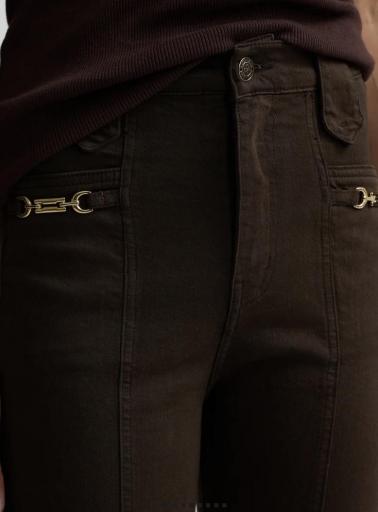 Pantalón denim recto hebillas “Silbon” [1]