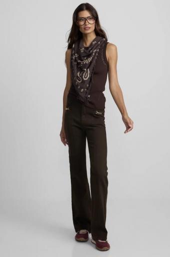 Pantalón denim recto hebillas “Silbon” [0]