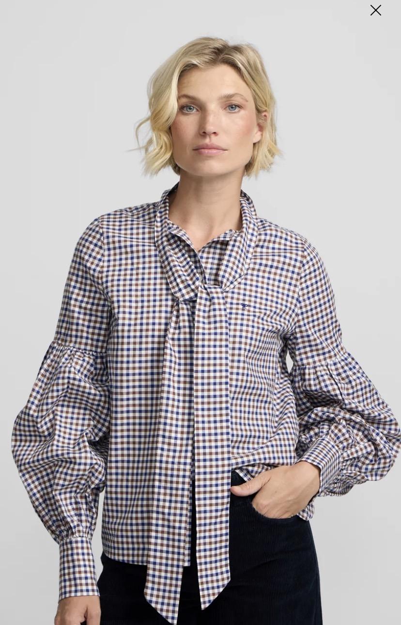 Camisa lazada cuadros “Silbon”