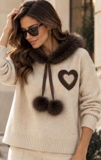 Jersey Capucha Pelo Beige [1]