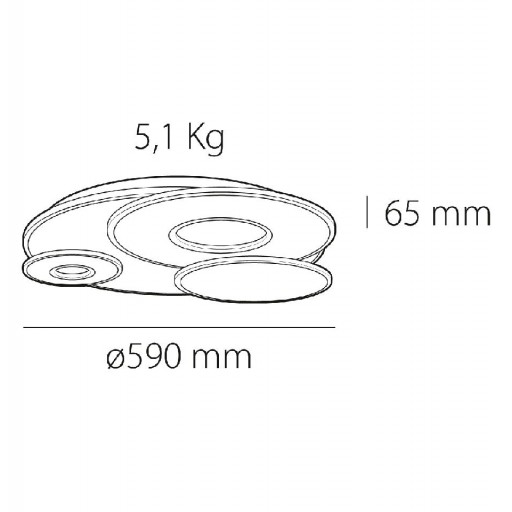 Plafón Led 105 w Belinus 65x59 cm [4]