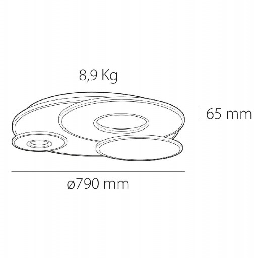 Plafón Led 150 w Belinus 79x65 cm [4]