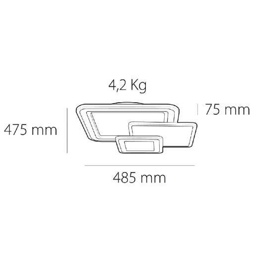 Plafón Led 115 w Retro 47.5x48.5 cm [4]