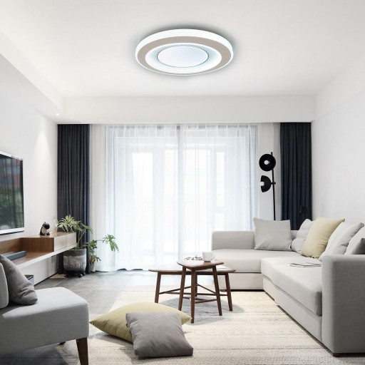 Plafón Led Cervás RD Greige (visón) con difusor antideslumbrante [1]
