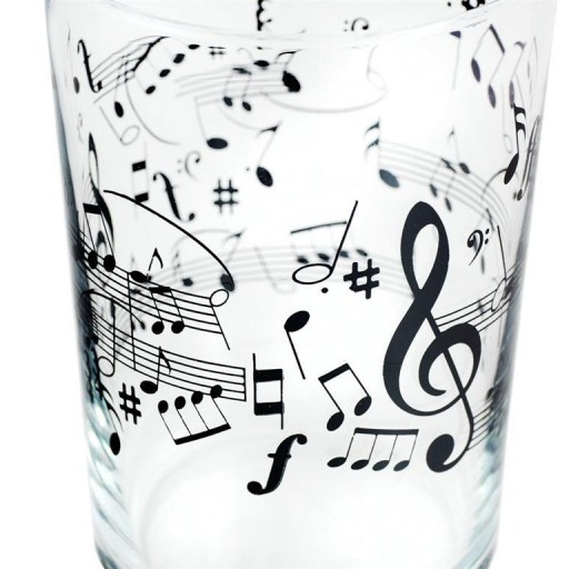  Vasos Grandes Música 530ml Cristal con Notas Musicales juego de 3 [1]