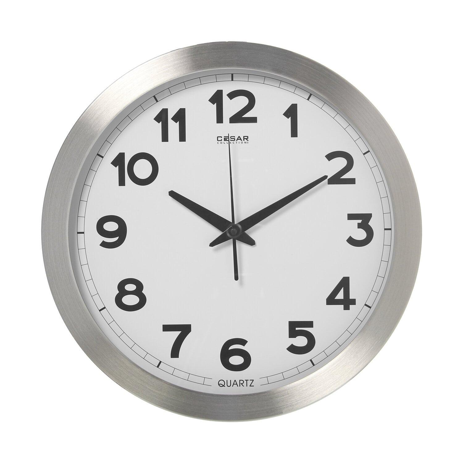 Reloj Pared Aluminio Redondo de 36 cms Esfera Blanca