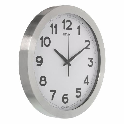 Reloj Pared Aluminio Redondo de 36 cms Esfera Blanca [2]