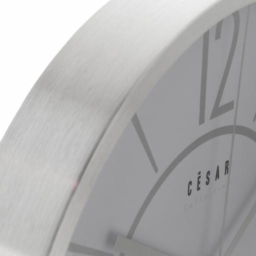 Reloj Pared Aluminio Redondo de 30 cms Esfera Blanca [1]