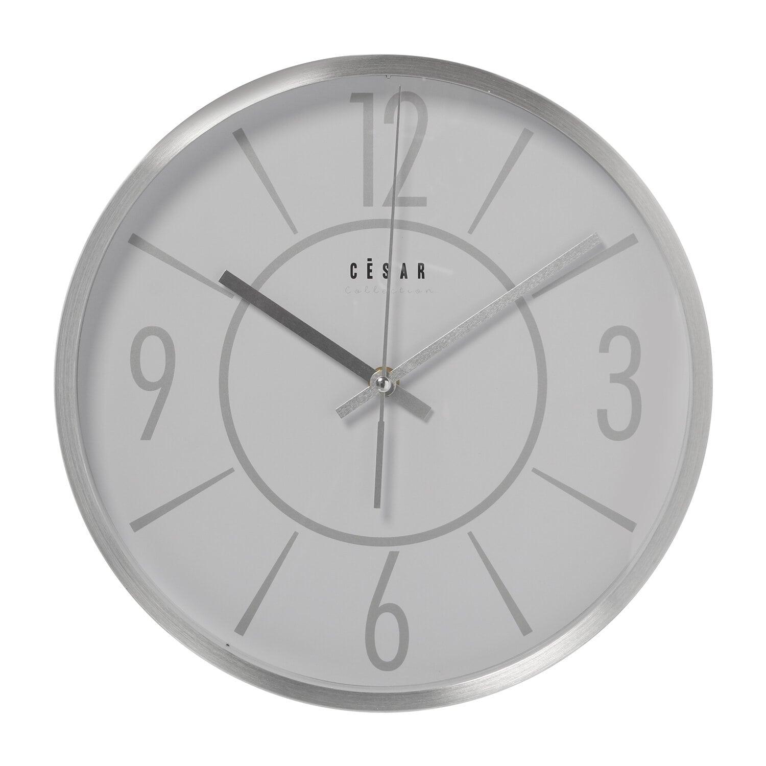 Reloj Pared Aluminio Redondo de 30 cms Esfera Blanca